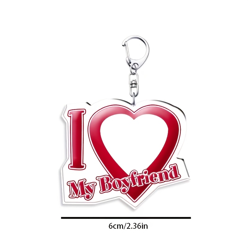 TEMU Porte-clés 2D plat, en acrylique transparent de haute qualité de cœur, transparent même après une longue utilisation. de silhouette de cœur, et