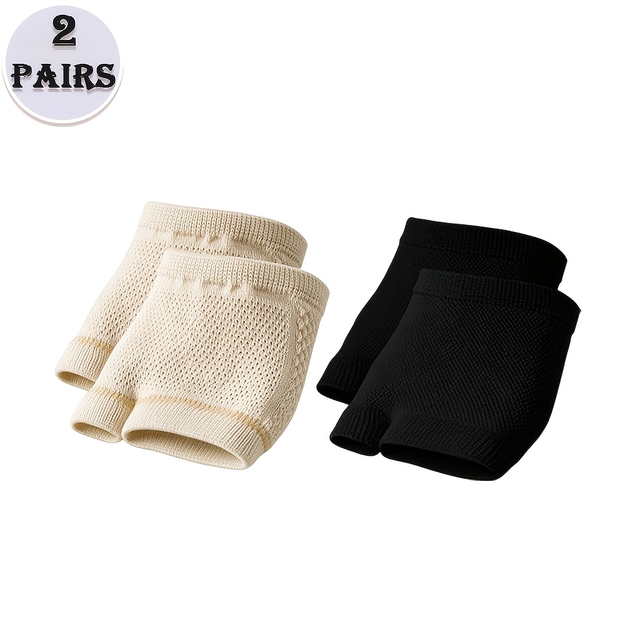 TEMU 2-pair Lightweight And Breathable Women's Invisible Peep-toe Half-palm Socks, Soft And -friendly Forefoot Socks, Spring And -heel Ankle Socks