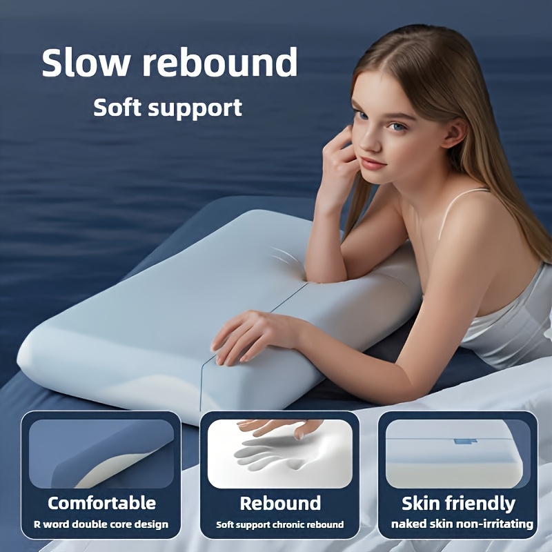 TEMU A Of Deep Sleep Pillow Designed For Neck Support With A Slow Rebound Feature. This Hotel-quality Adult Pillow Core From Elastic And Breathable