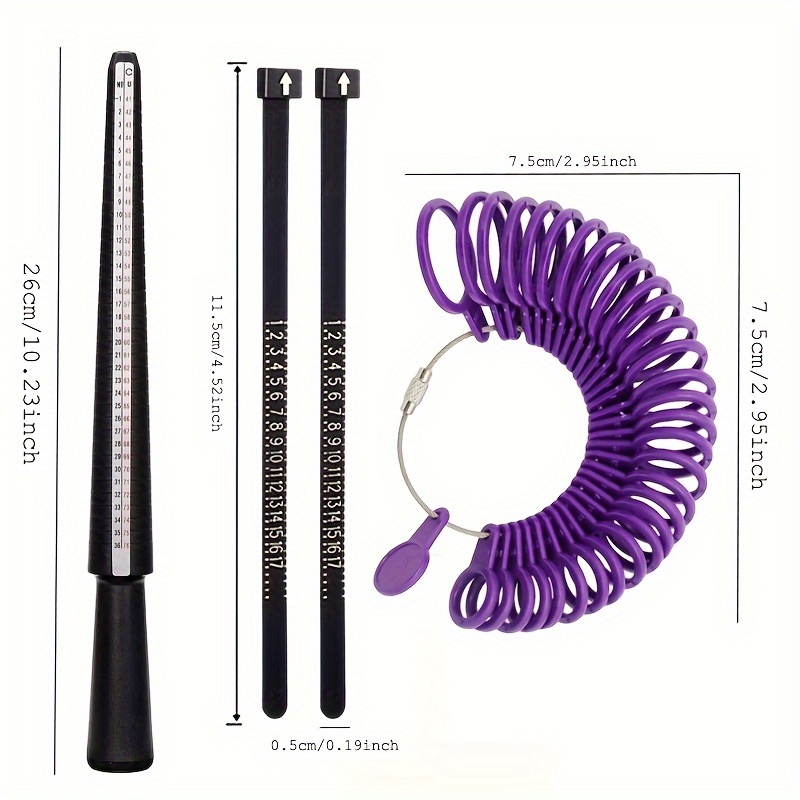 4pcs Measuring Tool Set for Ring Sizes