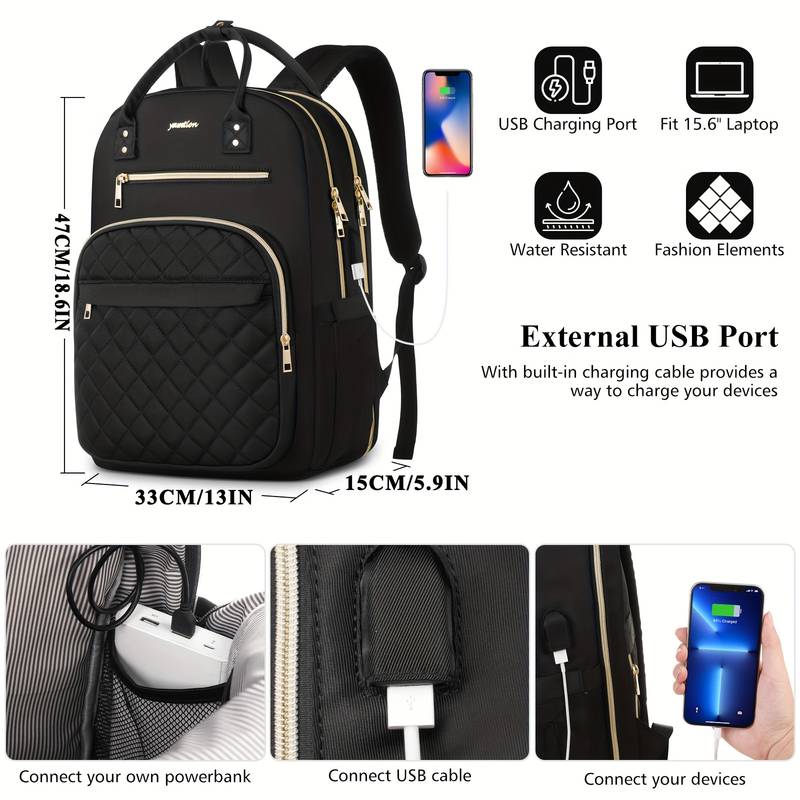 Mochila Mujer YAMTION Mochila Escolar Hombre Y Mujer,17 Pulgadas