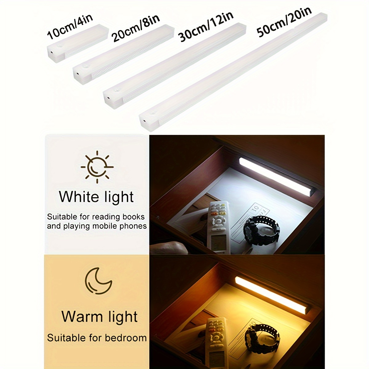 Motionactivated Led Light Bar, Batterypowered Lighting