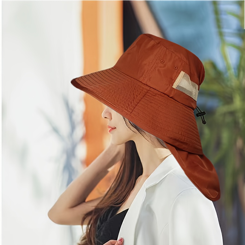 Breathable Sun Protection Bucket Hat For Outdoor Activities - Temu Australia