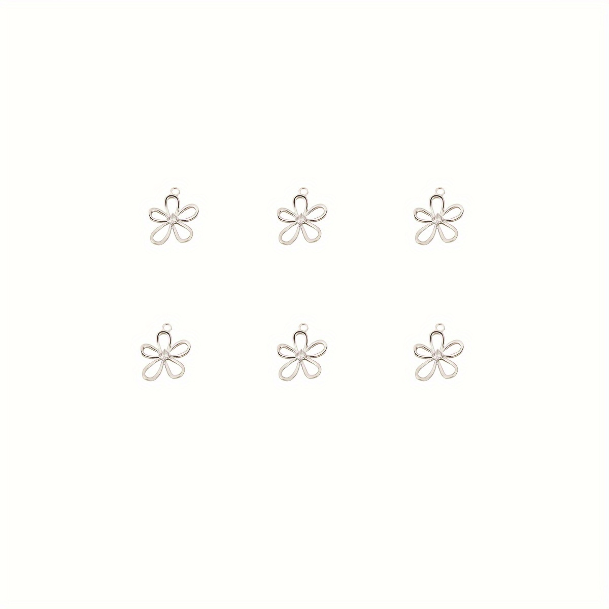 E-shop 6 Stück Blumenanhänger für Halsketten Charms