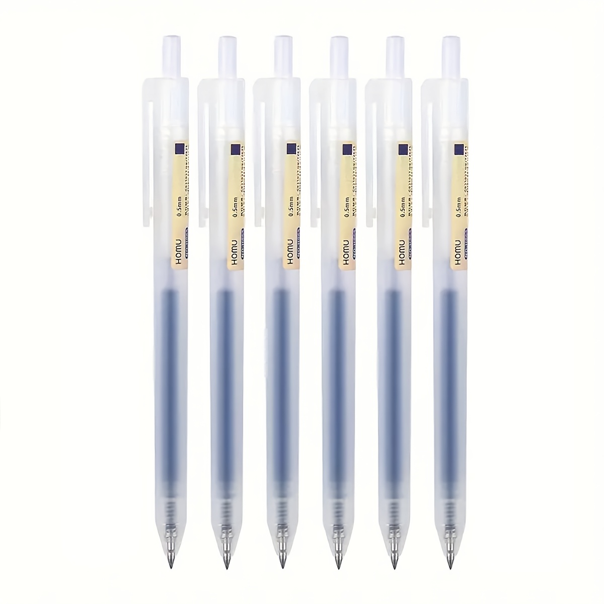 Lot De 6 Stylos à Bille Staedtler 430 M - Pointe Moyenne 0,5 Mm - Encre Rouge - Corps Transparent - Sécurité Avion