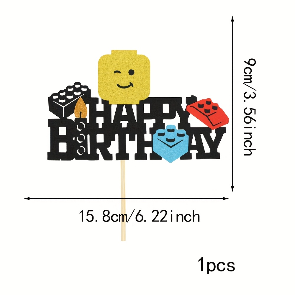 Image of 1 Pack Robot Happy Birthday Cake Topper Robot Birthday Party Picks Robot Cake Decorations For Boys Birthday Supplies Robot Cake Decorations