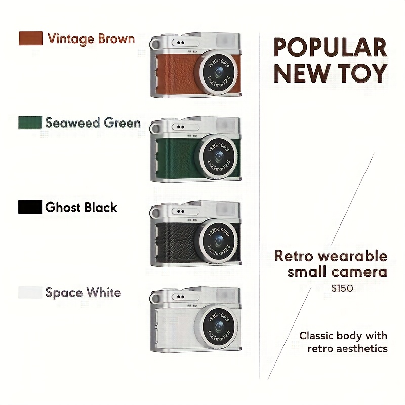 Una Exquisita y Adorable Mini Cámara, un Pequeño Gadget de Fotografía Portátil. Este Dispositivo de Fotografía Retro y Mini Portátil Viene con Filtros Intercambiables, Flash y Capacidades de Grabación de Video, Equipado con una Pantalla IPS de 0.96 Pulgadas y una Luz de Relleno LED. Es una Elección