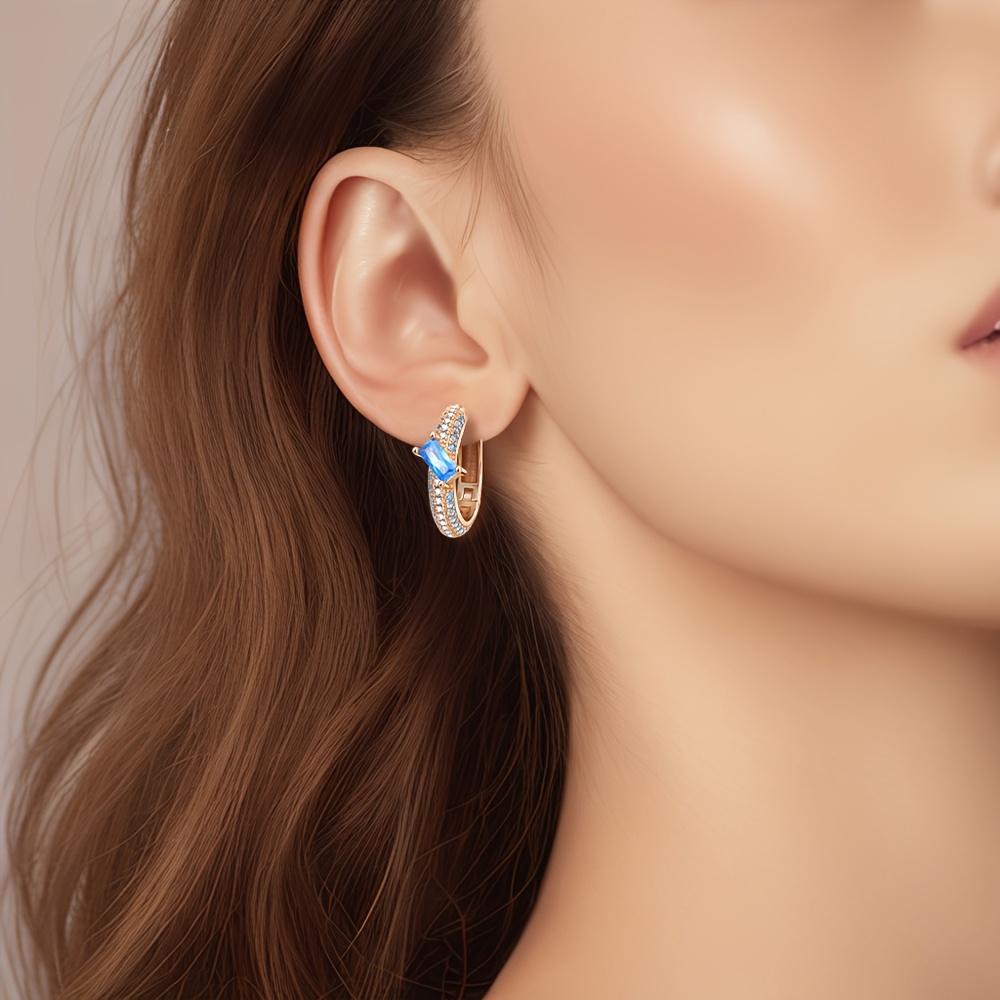 Women's Hypoallergenic Sparkling 925 Sterling Silver Earrings