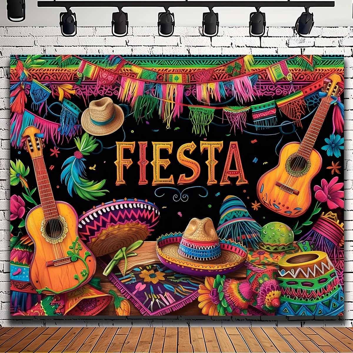 

Vibrant Mexican Fiesta Backdrop: Perfect For Festive Birthday Parties, Cinco De Mayo Celebrations - Durable Party Decorations For Memorable Photo Booth Fun