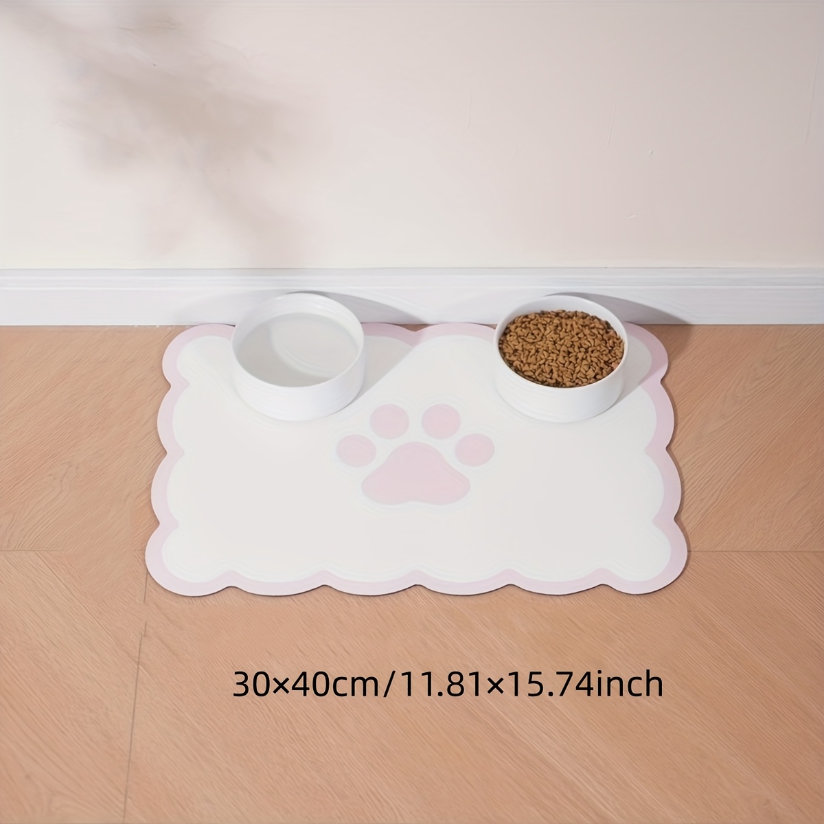 TEMU 1pc Cloud-shaped Lace Theme Pattern Pet Feeding Mat, Suitable For Dogs And Cats, Dog Feeding Mat, Cat Feeding Mat, Halloween Decoration,