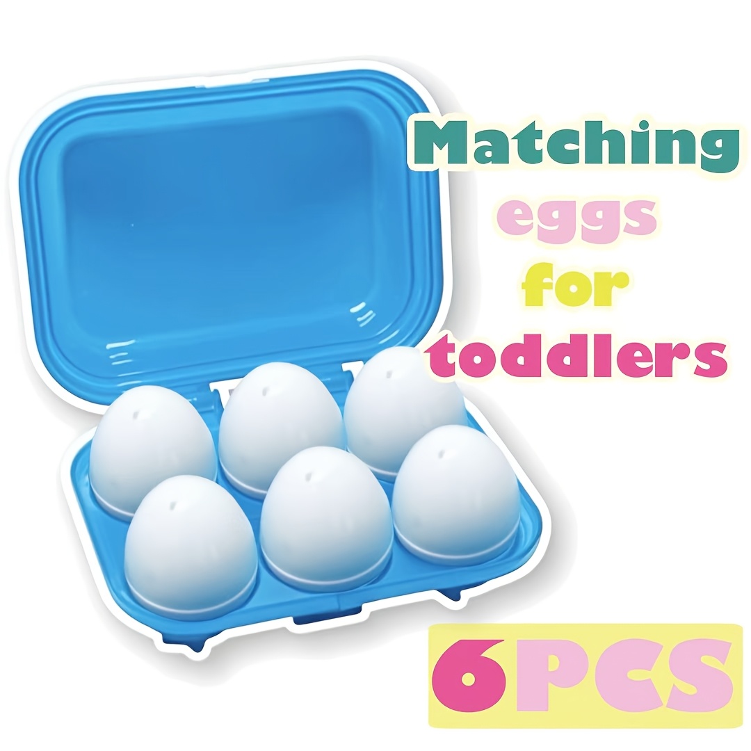 Ages 1+ Toddler Toys (6 Eggs) - Color Matching Egg Set - Educational Color, Shapes, And Sorting Recognition Skills - Puzzle For Kid Baby Boy Girls, Newborn Gift, Halloween/christmas Gift