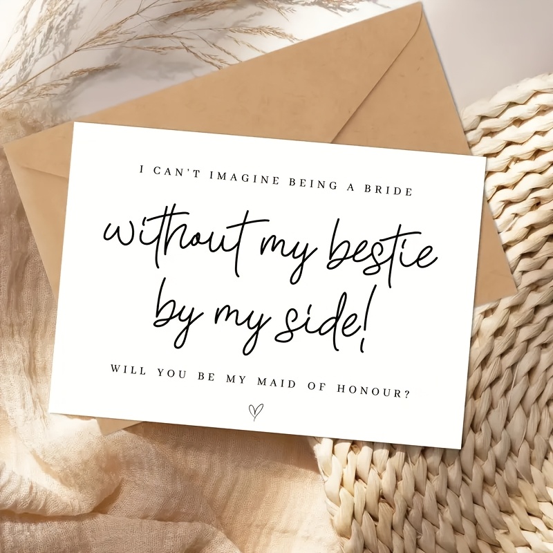 Would You To Be My Bridesmaid? I . Stunning Bridesmaid Card ( With An Envelope)