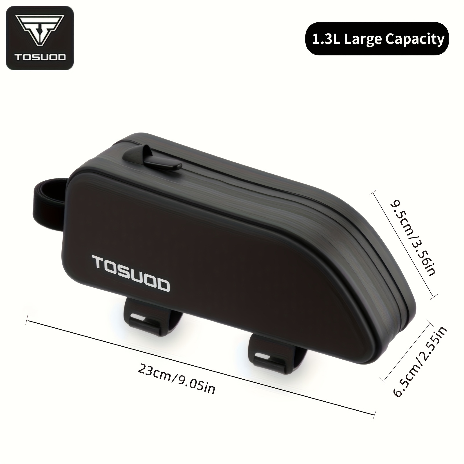Image of Tosuod Bike Riding Bag Front Beam Bag Road Bike Mountain Bike Top Tube Bag Storage Bag