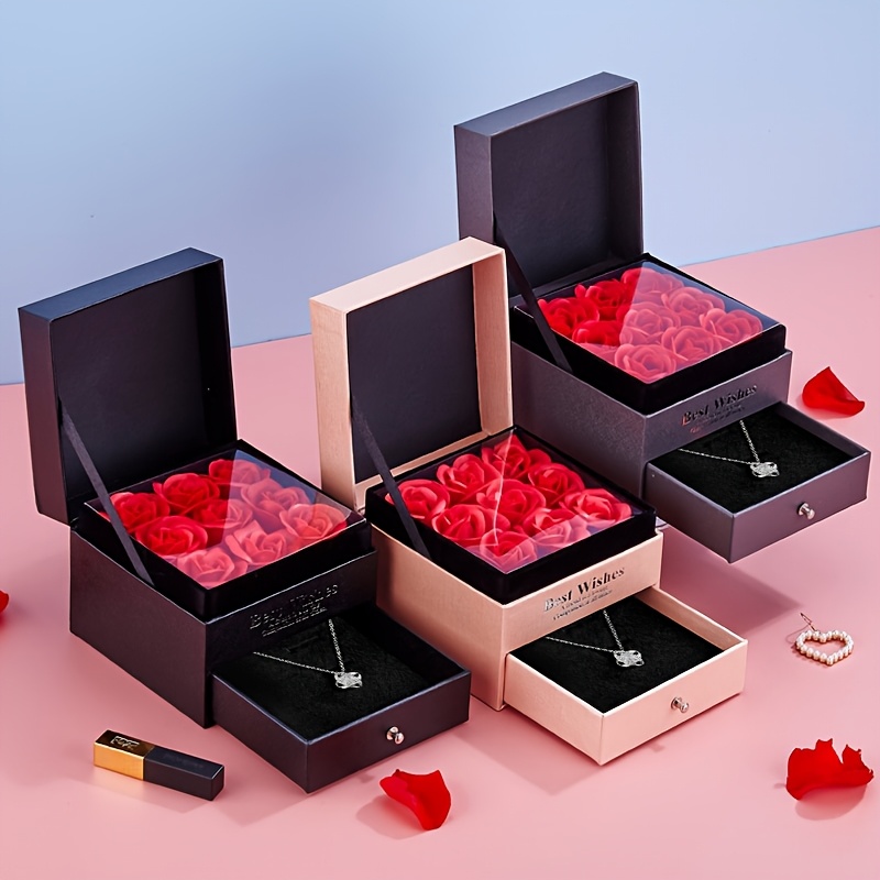 Stylish Double-Layer Drawer Necklace Box