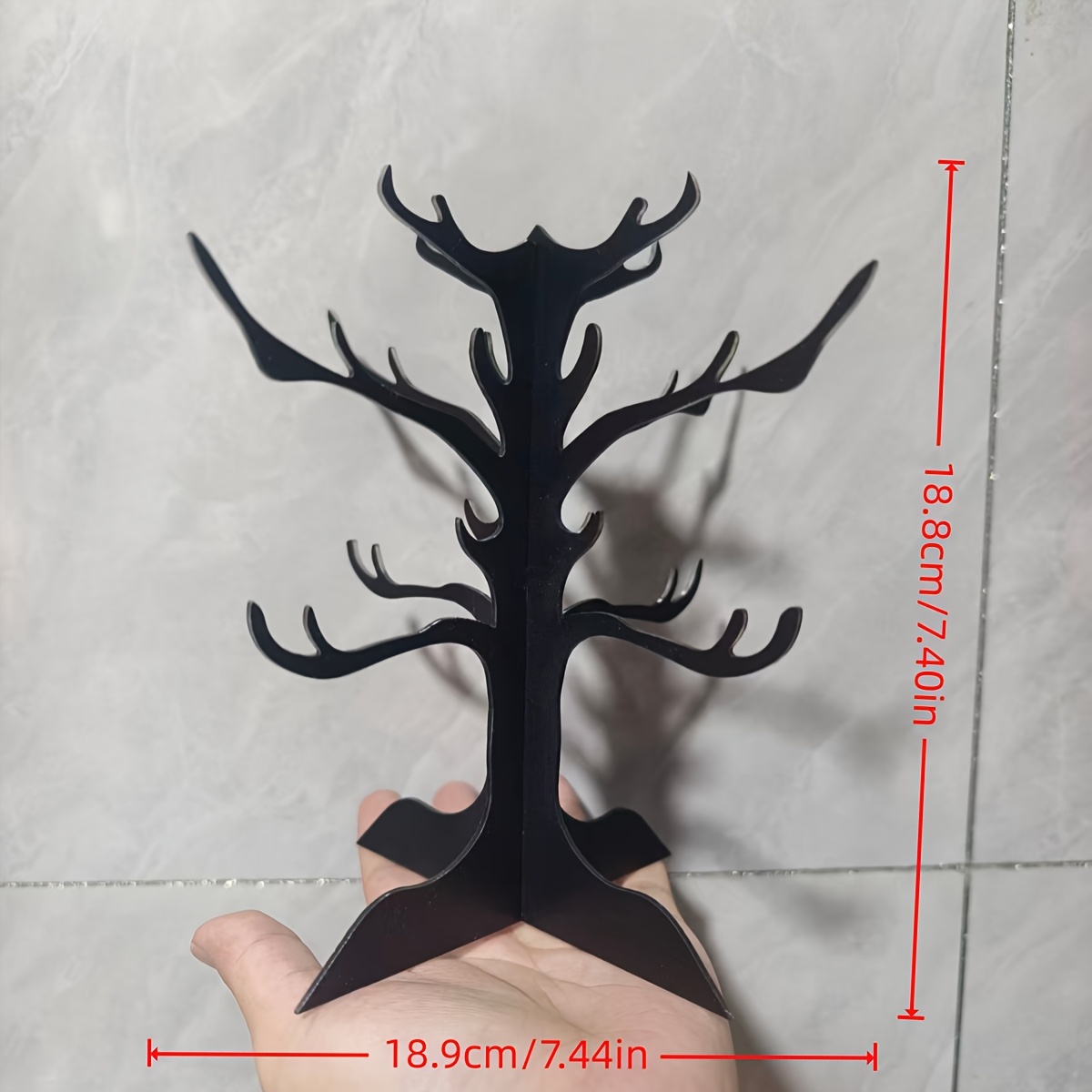 TEMU 1pc, Ornement Décoratif, Support de Rangement pour Collier de Style Gothique, Support de Rangement Mural Adapté pour Salle de Bain, Chambre à