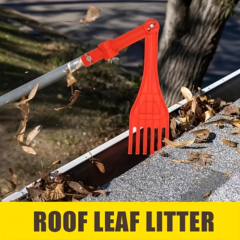 

Mini Leaf Rake With Rotating Handle - Yard & Outdoor Gutter Cleaning, Manual , Abs Material, No Batteries Required