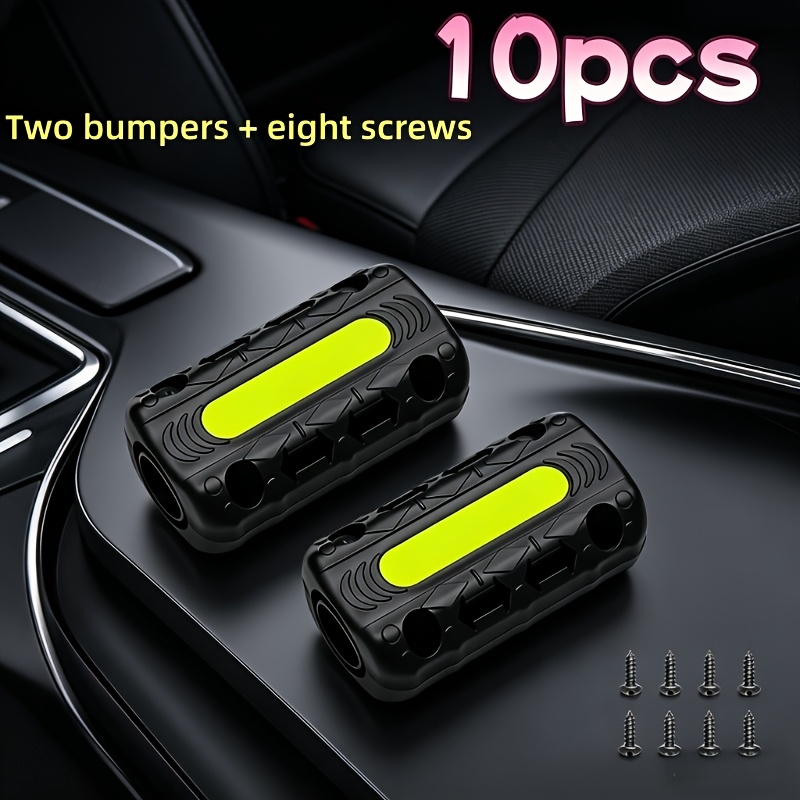 TEMU 10pcs Set: 2 Bumpers + 8 Screws, Electric Bike/motorcycle Bumper Guard, Anti-fall Bar With Reflective Strips, Universal Thickened Anti-collision