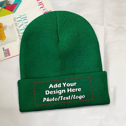 1 beanie hat personalized winter hat your own text beanie