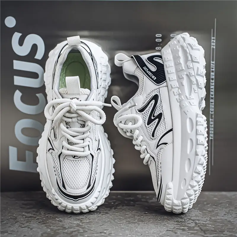 atmungsaktive mesh sneaker herren trendige chunky plateau Temu