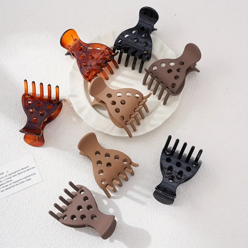 8pcs set retro hollow hair clips with minimalist     womens curly   and daily use Product details 3