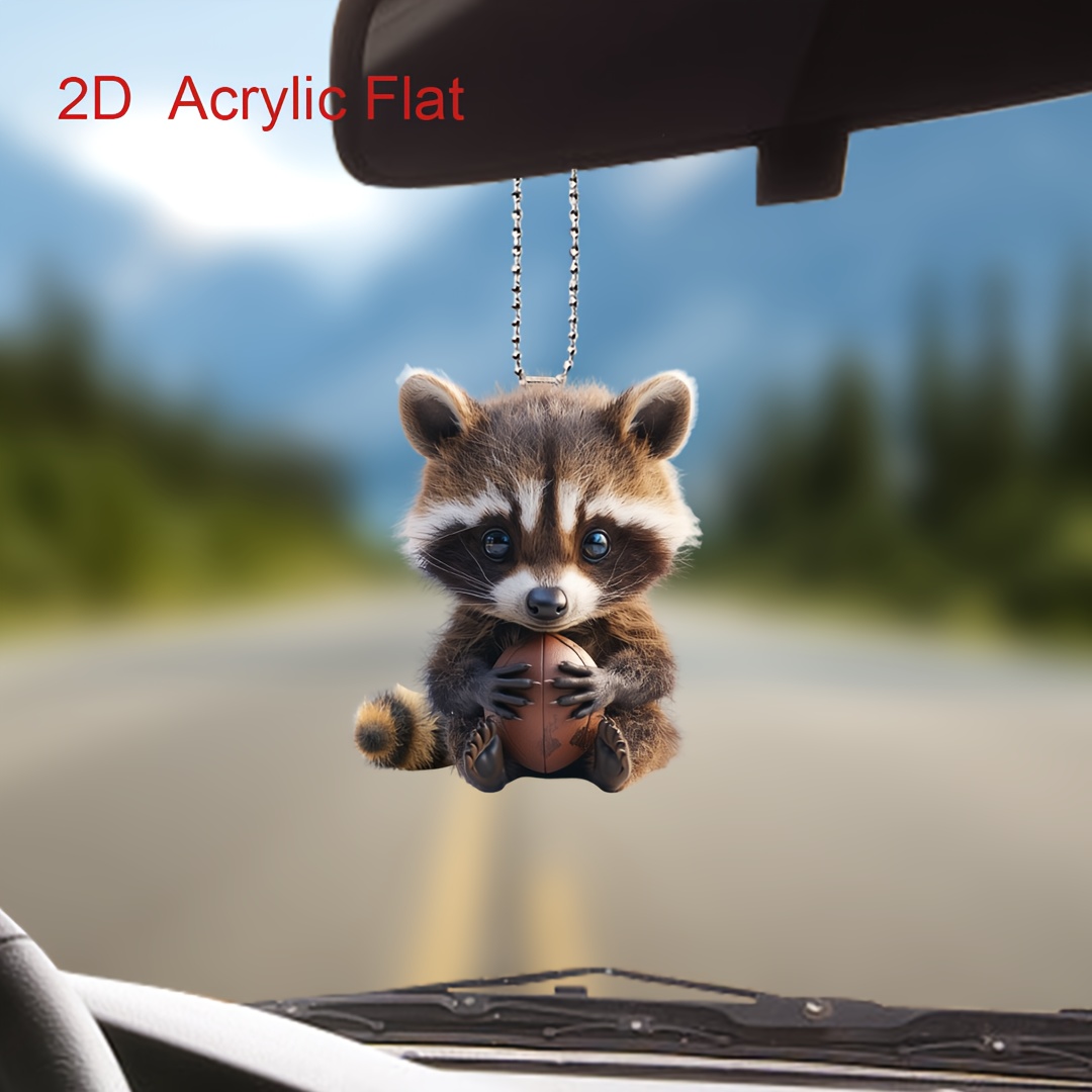 

1pc Car - 2d , , For Vehicle Accessories, Keychain & Decor Pendant