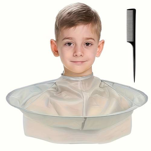1pc foldable high cutting cape with secure closure clear plastic barber cloak for home stylists professional salons for easy visibility durable easy clean hairdressing cape capes for hair stylist