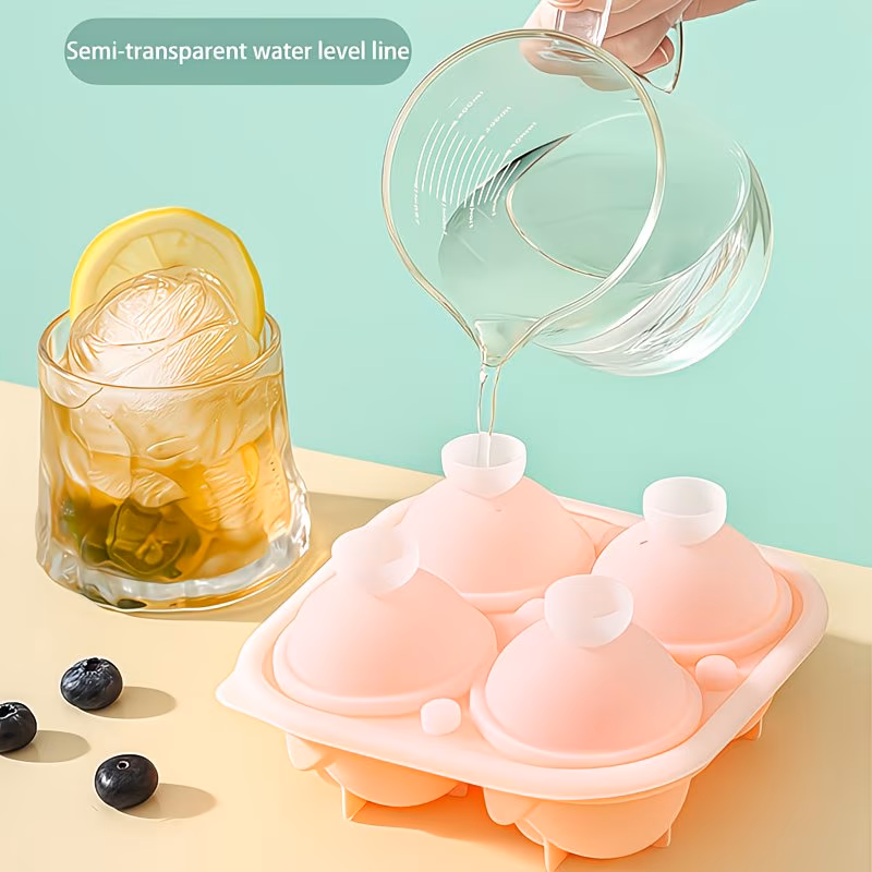 food grade rose shaped large mold whiskey ice making tool household silicone freezing ice tray spherical s home kitchen refrigerator accessory Product details 1