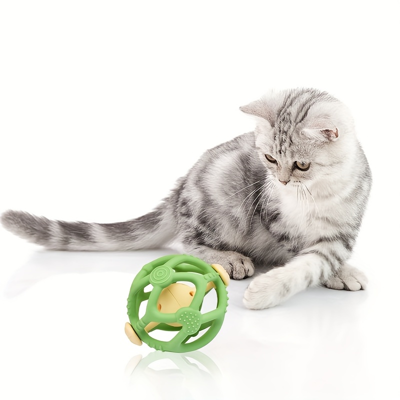 Interactive Pet Bell Ball - Bouncing, Chew-Resistant Self-Toy for Cats and Dogs, Training & Playtime Fun with Multiple Colors Available