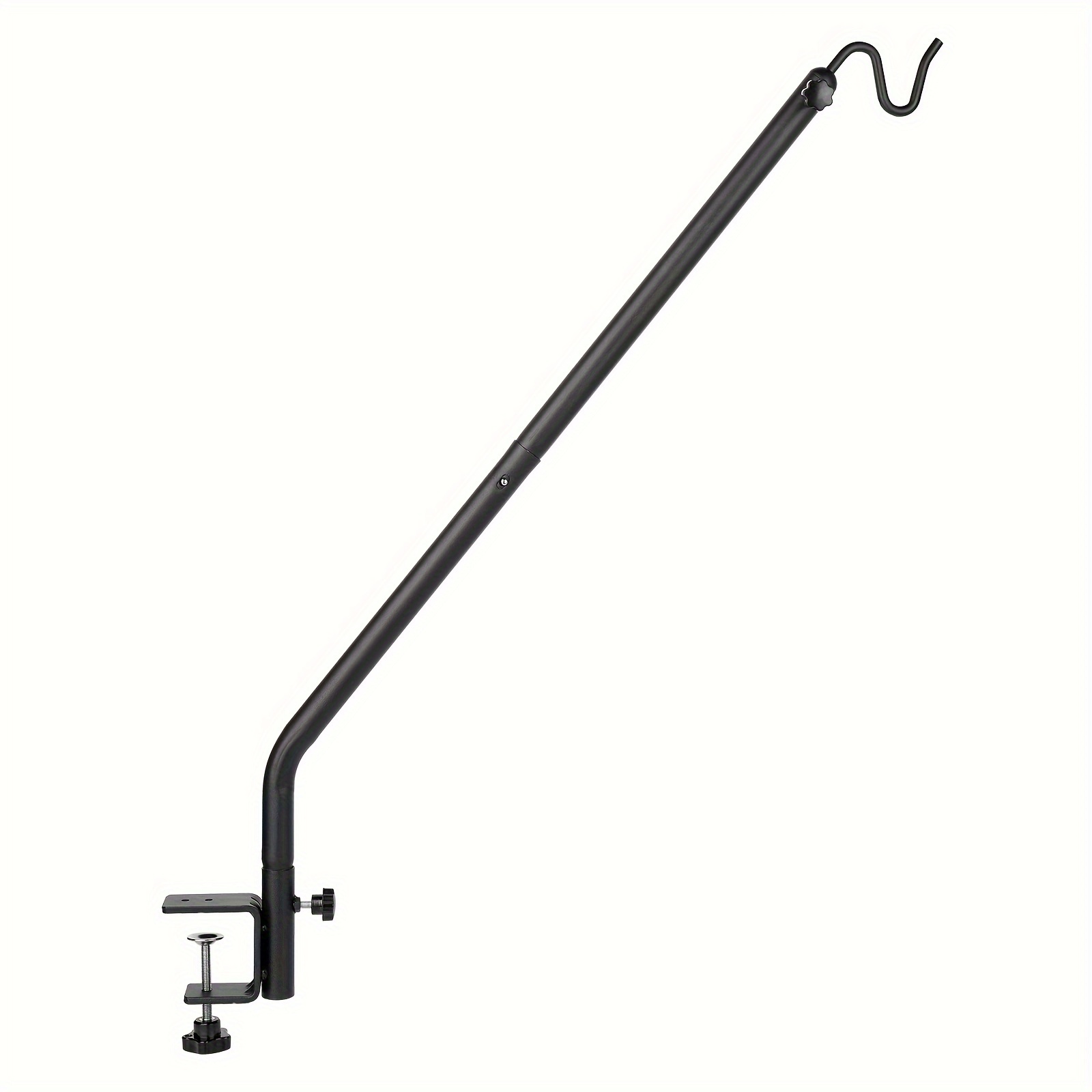 

Kingsyard Heavy Duty , 27"-39" Adjustable Metal Deck Railing Hooks For Hanging Bird Feeders, Planters, Baskets, Lanterns, Wind Chimes, Wall Mounted