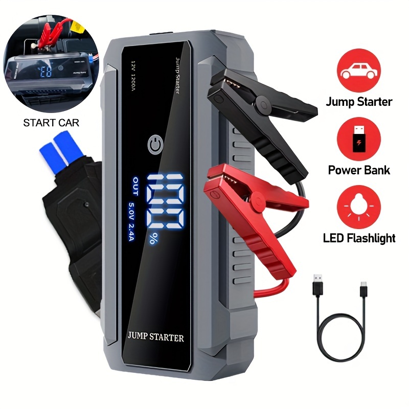 

High Jump Car Booster Device Portable Car Starting For Emergency Device Jump Power Bank 12v Lithium Battery Booster Jump