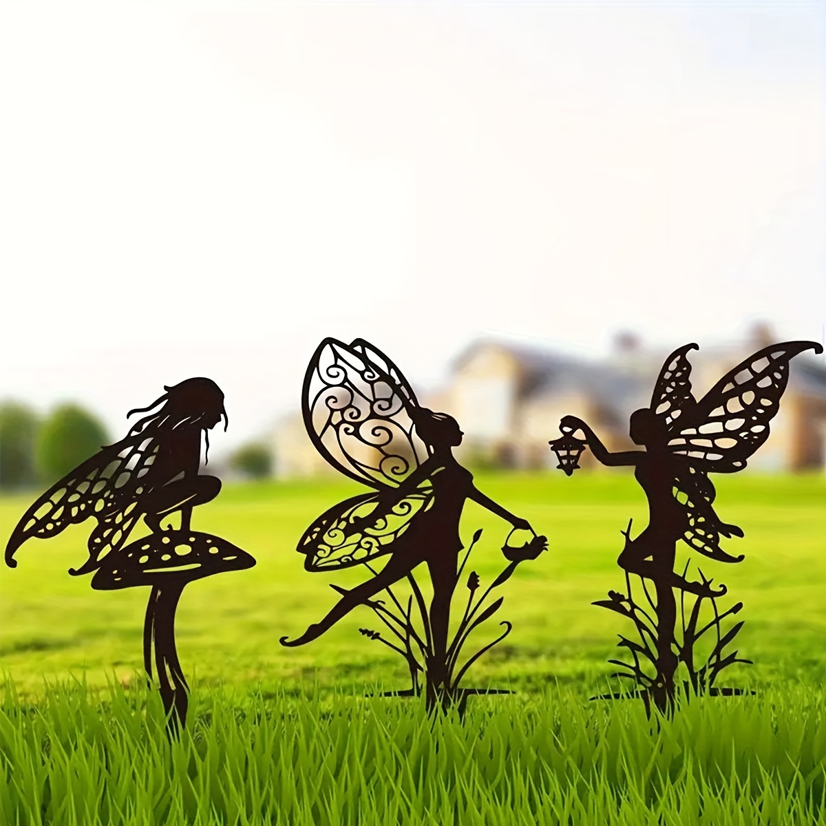 

Enchanting Metal Fairy Garden Stake - Perfect For Outdoor, Lawn, And Patio Decor | Ideal Thanksgiving Gift