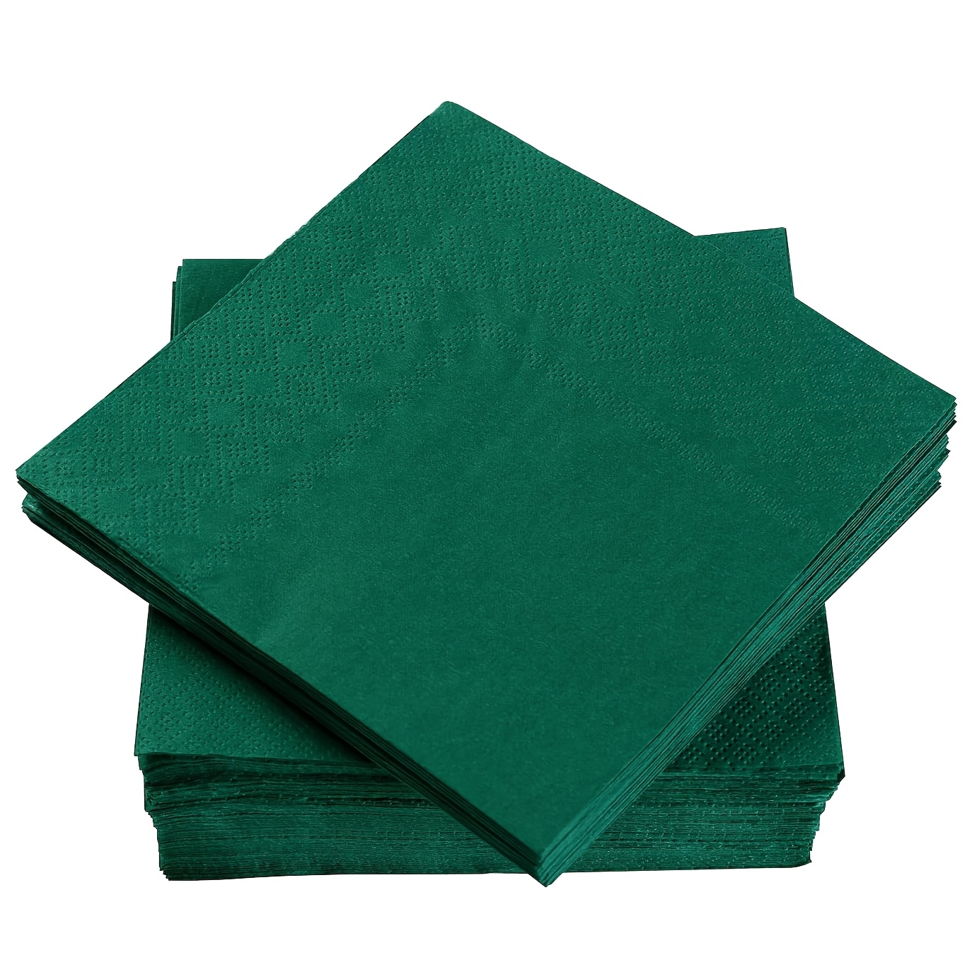 TEMU 50 Sheets 10-inch Double-ply Dark Green Napkins, Disposable Cocktail Napkins, Green Party Napkins, Table Party Supplies And Party Decorations,
