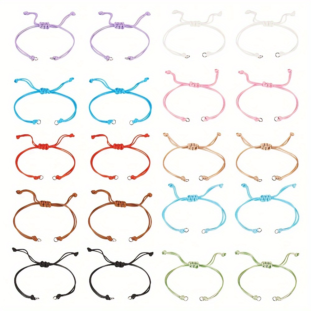E-shop 50 Stück gewachste Polyester- in 10 Farben für Armbandherstellung, gemischte Farben, 5 Stück/Farbe, ideal für Armband-Basteln, Freundegeschenke,