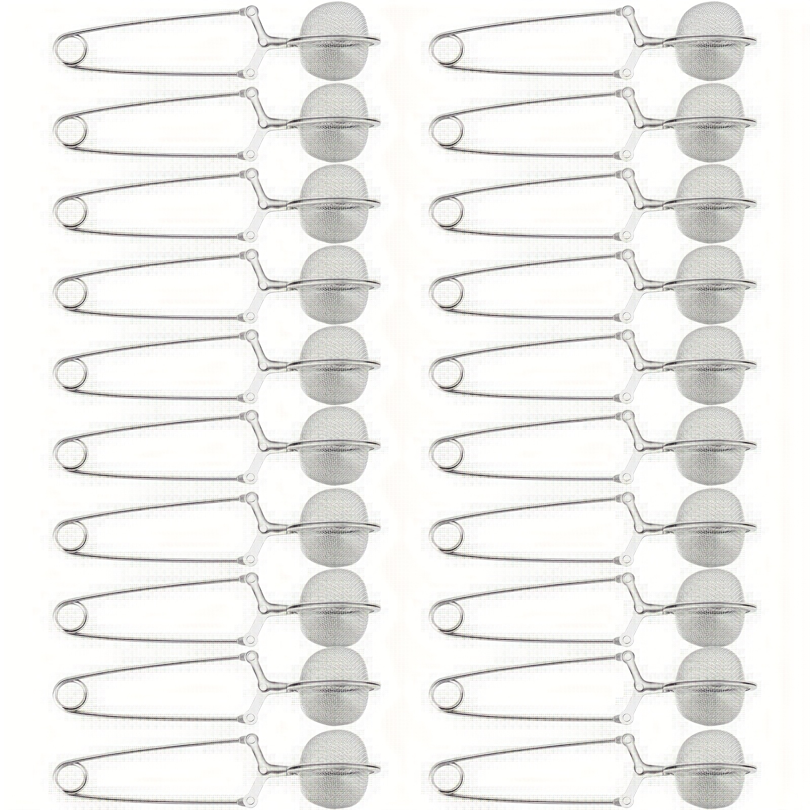 

20pcs Tea Steel Snap Tea Tea Strainers Metal Tea Filter Reusable Tea In ()