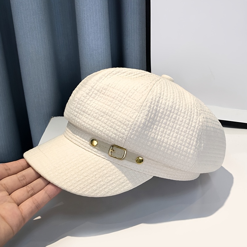 TEMU Women's Octagonal Beret Hat Fashion Newsboy Casual Outdoor Hat Stylish Lightweight Comfortable For Street Wear Commuting Parties Weekend Daily