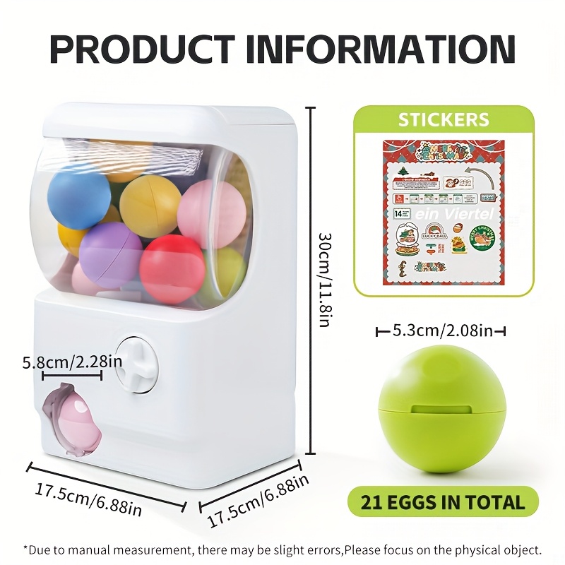 TEMU Home Gachapon Machine Party Toys Anniversary Gifts Novelty Toys Christmas Toys Couple Gifts Send To , Easter, Best For Christmas