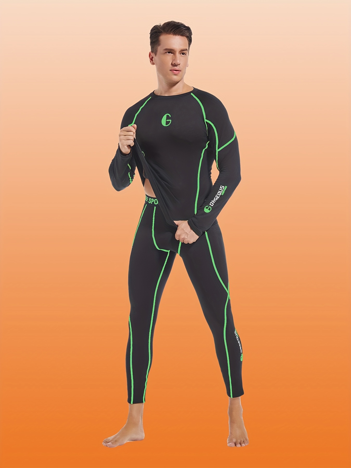 mens thermal underwear fleece lining suitable winter hunting