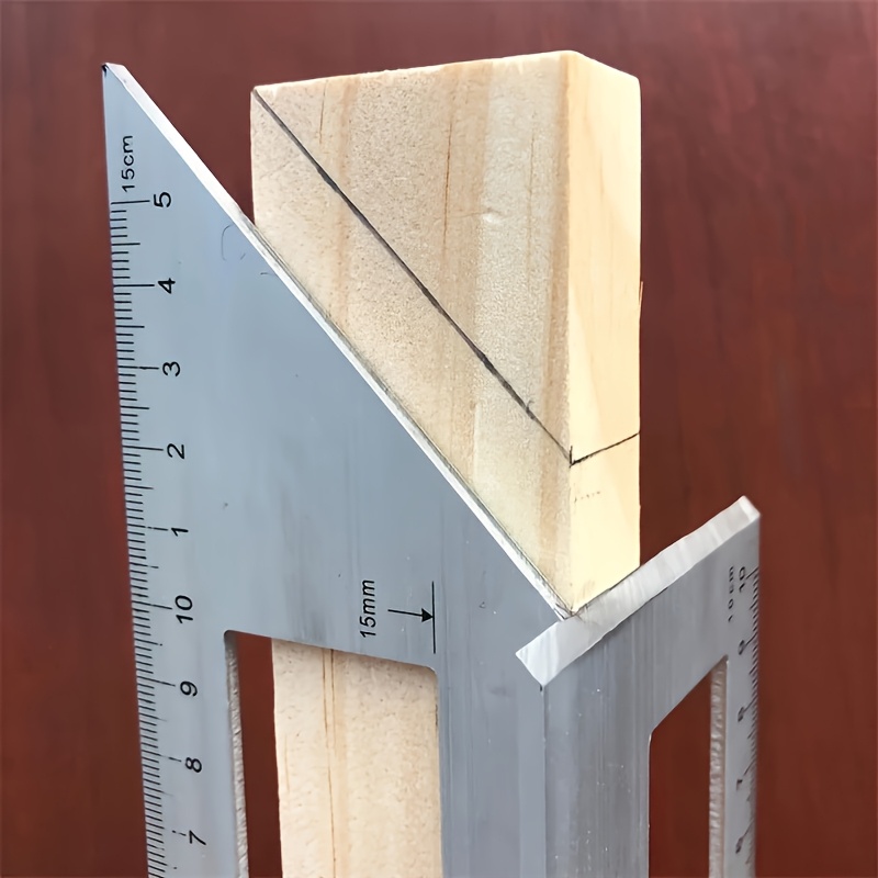 

Professional Aluminum Alloy Angle Ruler - 45° & 90° Precision Square Gauge For Woodworking, Measuring & - , Tool For Diy And Professionals