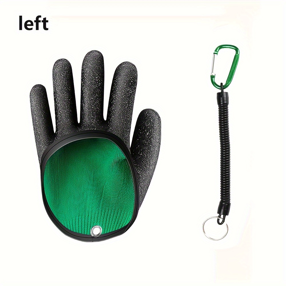 1/2pcs Anti-slip Fishing Gloves With Lanyard, Waterproof Sea Fishing Gloves