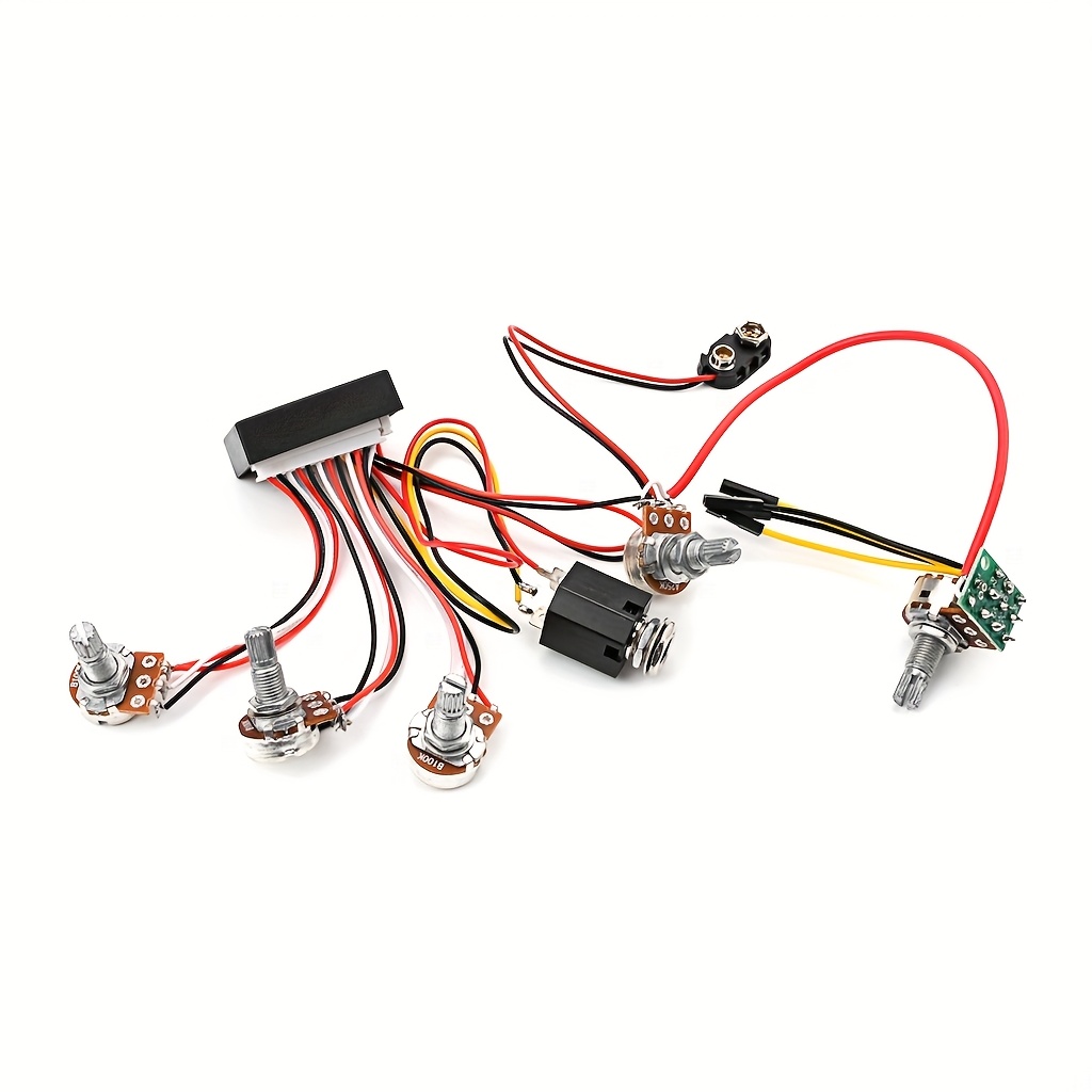 High-End Bass Preamp Line Pickup with Active/Passive EQ for Guitar, Noise Reduction, 2-Way Switch, 3-Way Switch, 4-Way Switch, 5-Way Switch, 6-Way Switch, 7-Way Switch, Guitar Pickup