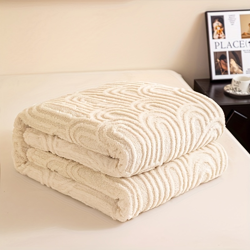 E-shop Ultraweiche dreidimensionale Jacquard-Überwurfdecke, Geschenkdecke mit dreidimensionalem Römische-Säule-Jacquardmuster,