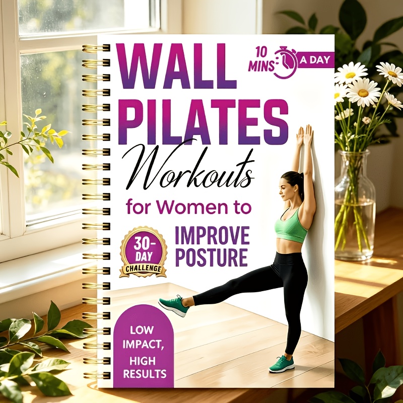 TEMU Wall Pula | Een 30-daags thuis fitnessprogramma speciaal ontworpen voor vrouwen, met binnenpagina's en A5 spiraalbinding. Het is gericht op het