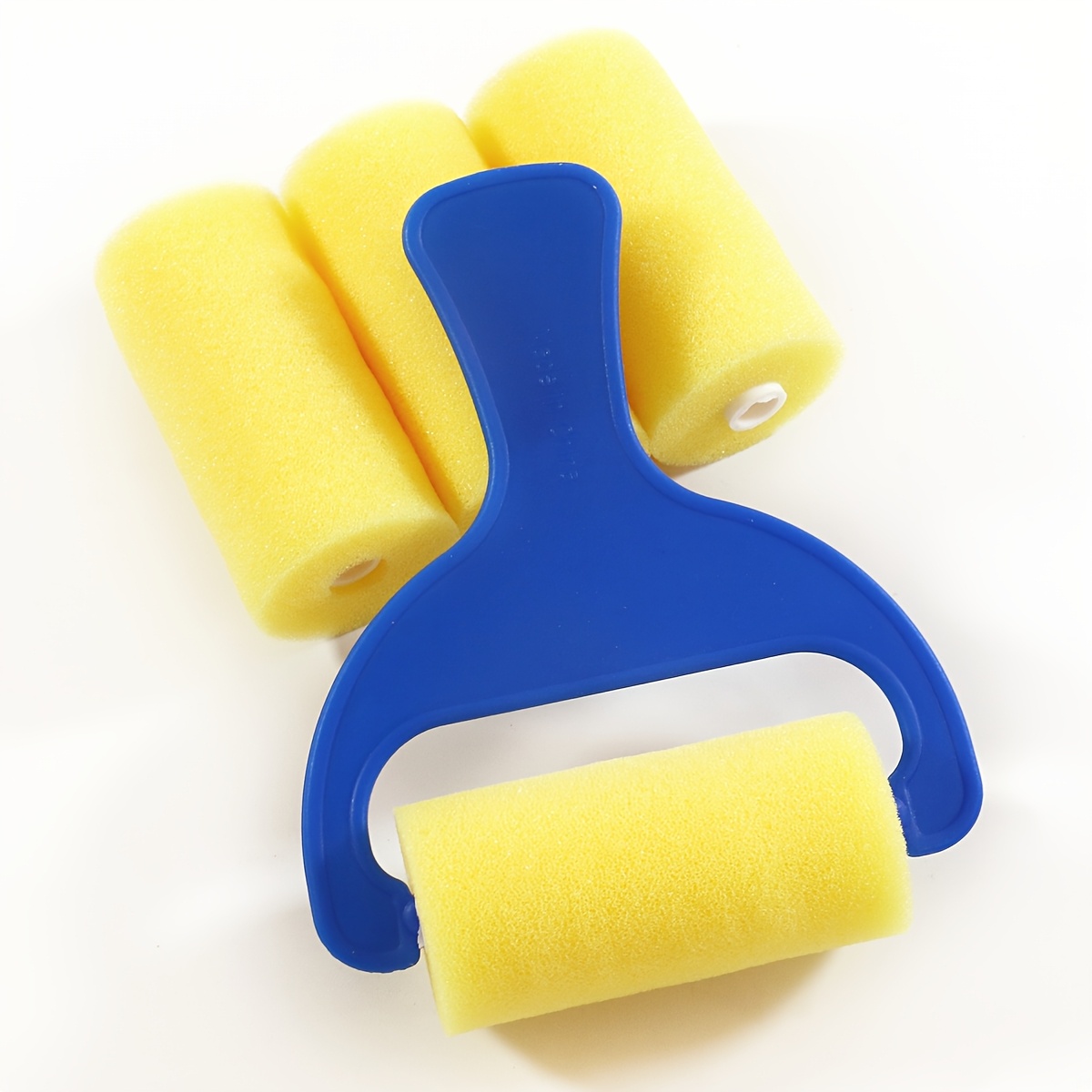 4pcs Washable Paint Brush Set with Foam Roller for Crafts
