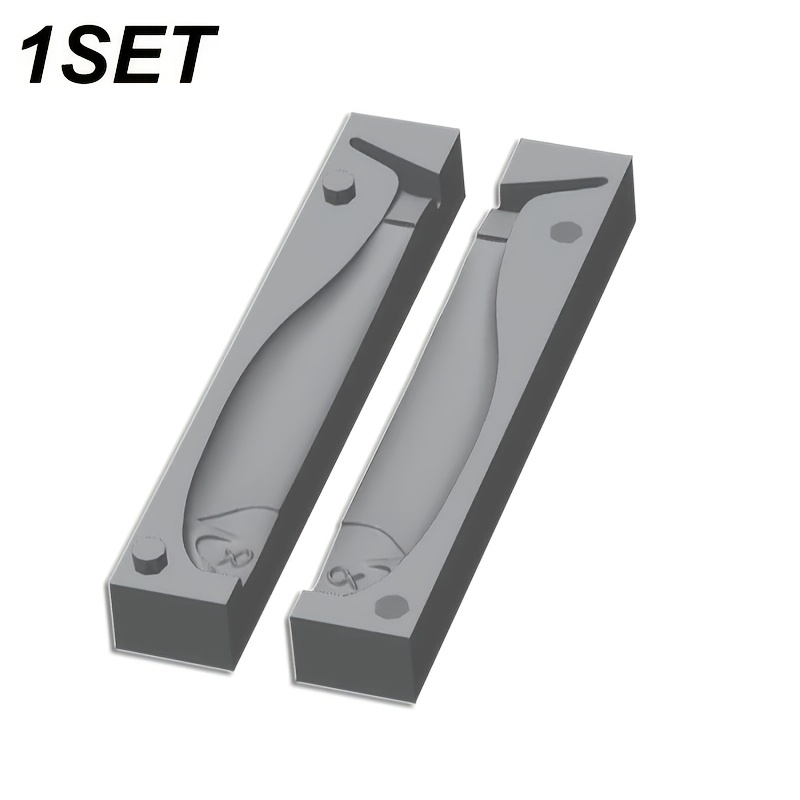 TEMU 1set Soft Bait Plastic Mold, Professional Lure Diy Tool, Made Of Sturdy And Durable Material, Easy And Convenient To Use. You Various Fishing