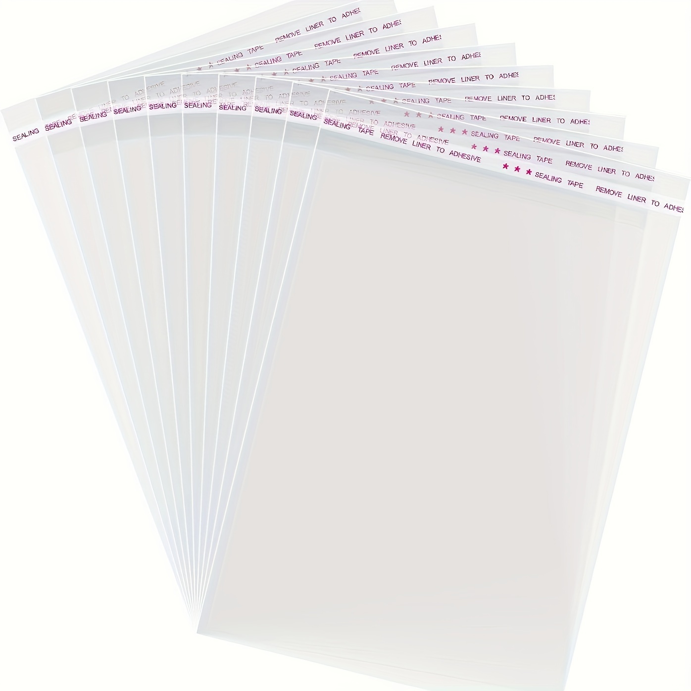 

100pcs Transparent Sealed Bag 12.7*17.8cm, Suitable For Photos, A2 A4 A6 Cards And Envelope Self-sealing Bags