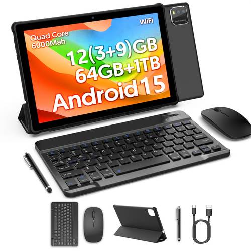 15 tablet latest tablets 10 inch tablet 12 3 9 gb 64gb rom 1tb expand 6000mah battery 2 in 1 tablet with keyboard case stylus 4 core tablet pc wifi 2mp 8mp 1280 800 fhd ips screen