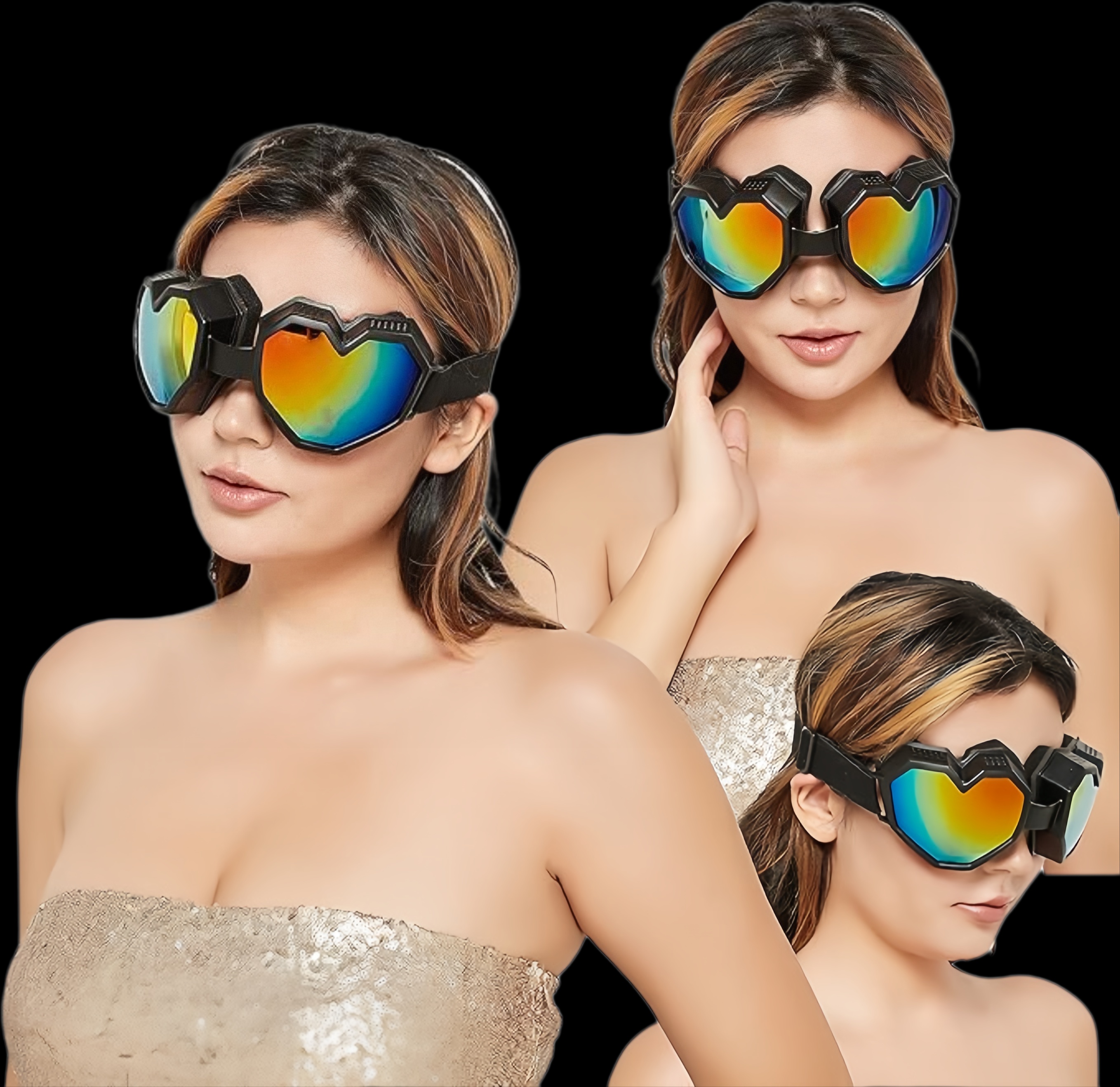 Adult heart sunglasses online