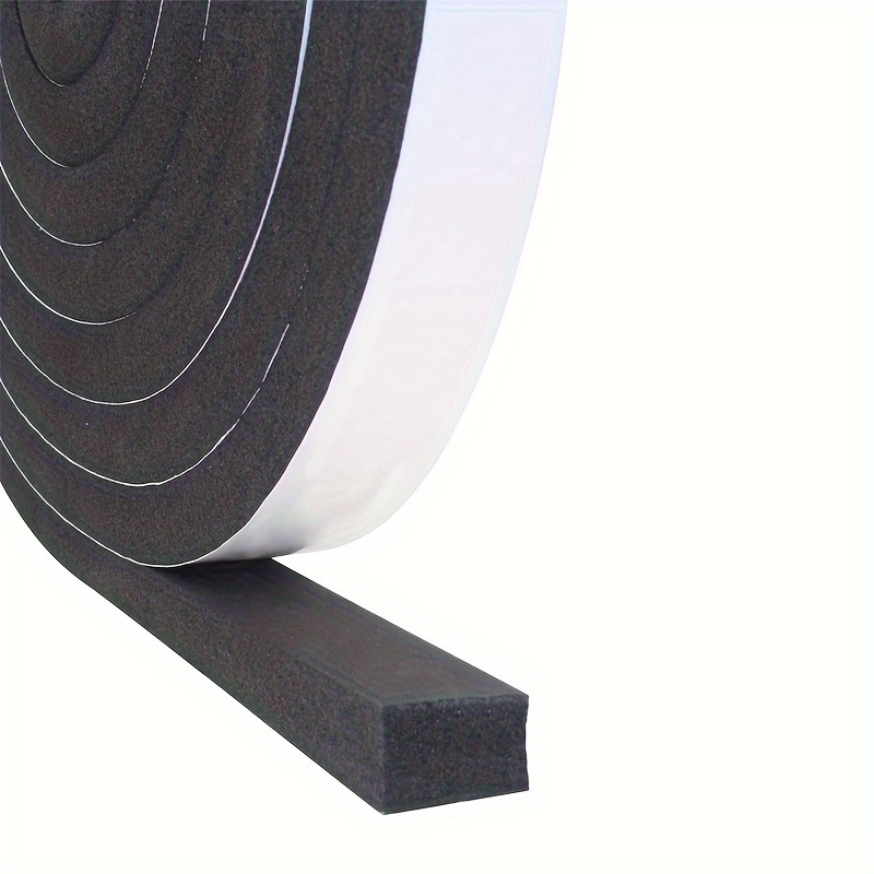 

Black Self-adhesive Foam Tape, 1 Roll - 25mm X 20mm X 5m - Weatherproof Seal Strip For Doors & Windows, Heat & Sound Insulation, Workshop Use