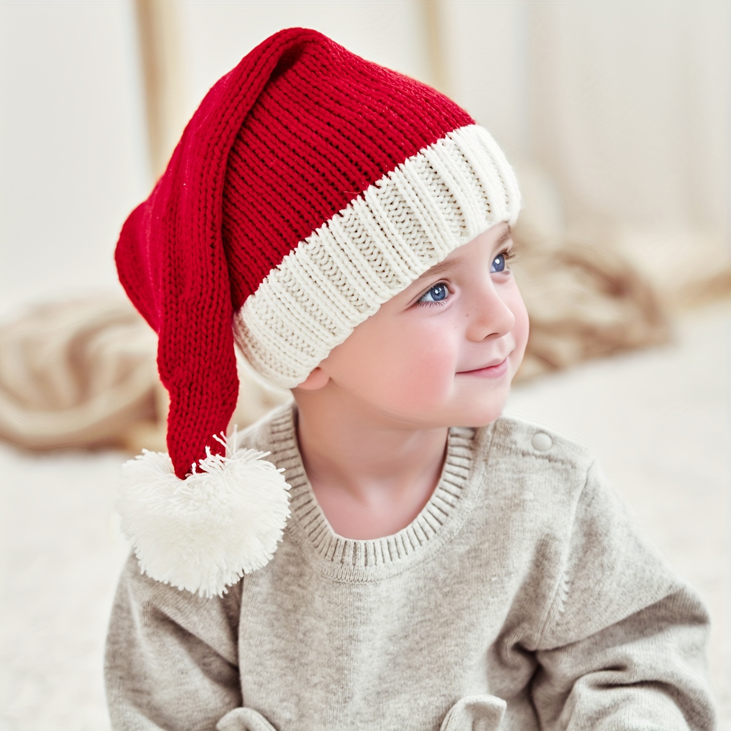 

Cozy Knit Santa Hat For All - Christmas Gift, Family, Men, Women, - Ideal For Holiday Parties & Decorations