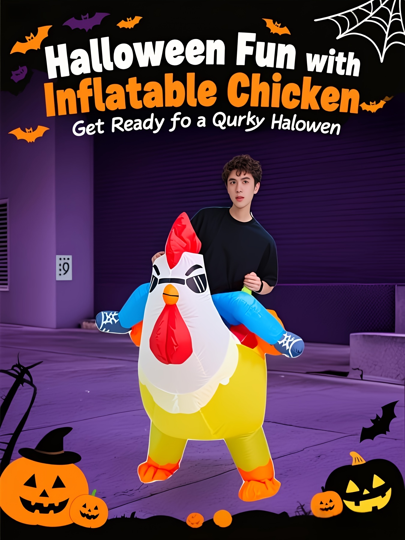 Novelty Inflatable Riding Fashion Glasses Costume